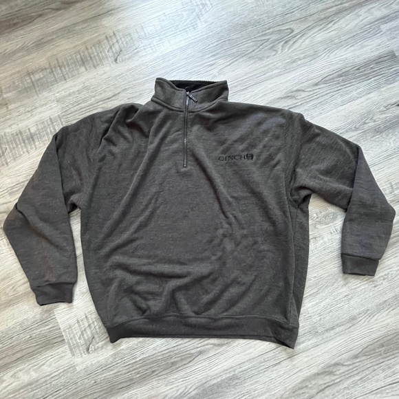 Cinch Other - Cinch Grey 1/4 Zip Pull Over Sweater - XL